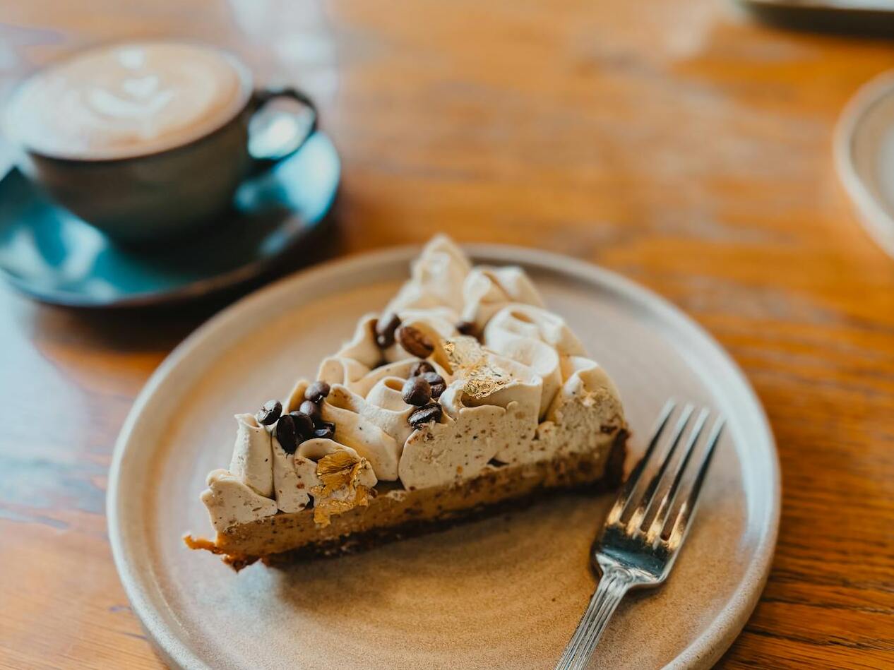 Treat yourself to a freshly brewed coffee and a sweet treat. Perfect for a quiet moment at Café Bouchère.